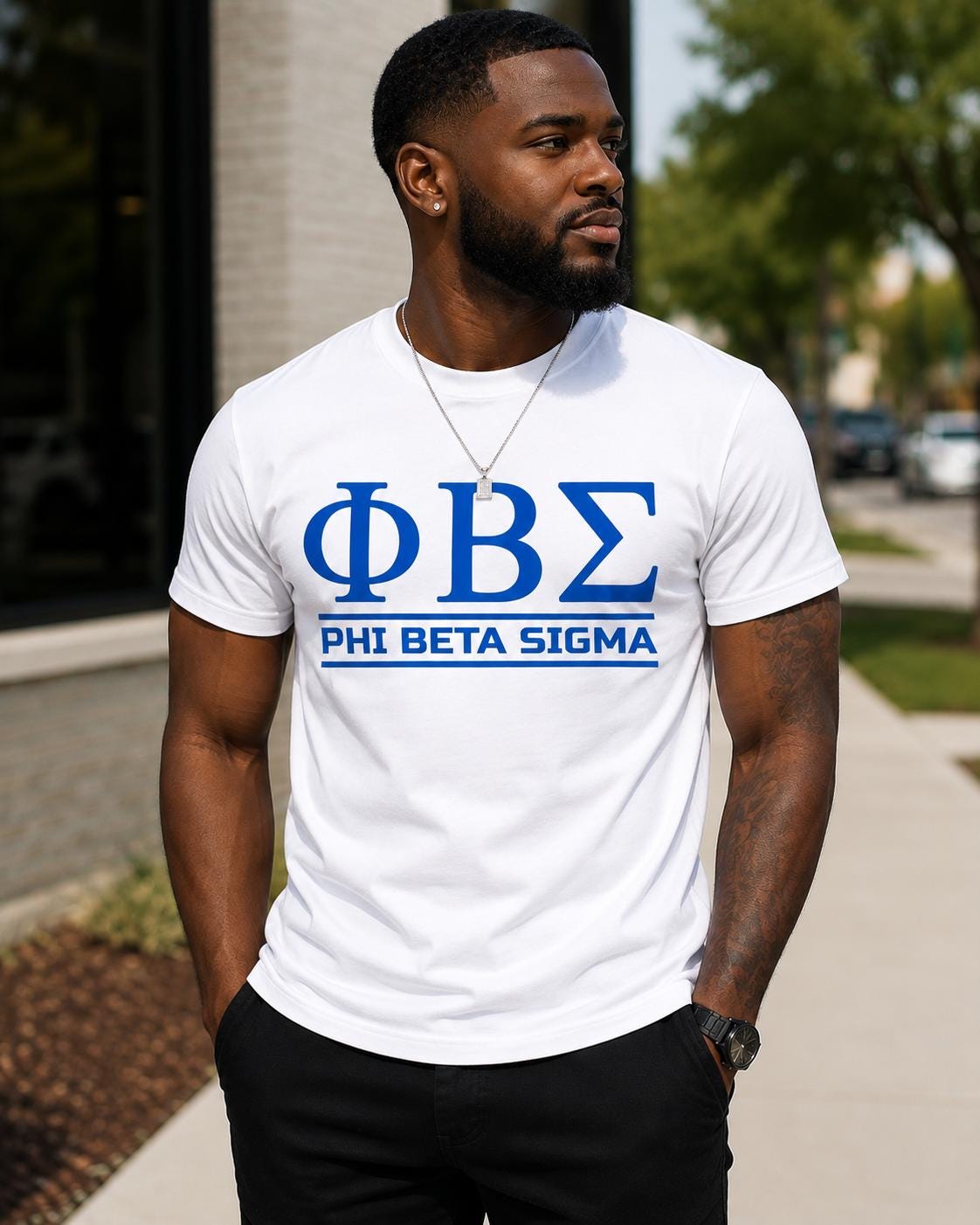 Phi Beta Sigma Fraternity T-Shirt, Royal Blue DTV Design