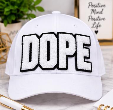 DOPE Chenille Patch | Large Varsity Letter Patch | Iron On or Sew On Patch | Hat Jacket Sweatshirt DIY Patch