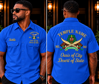 Masonic Temple Shirt, Custom Embroidery, Personalized Noble Name