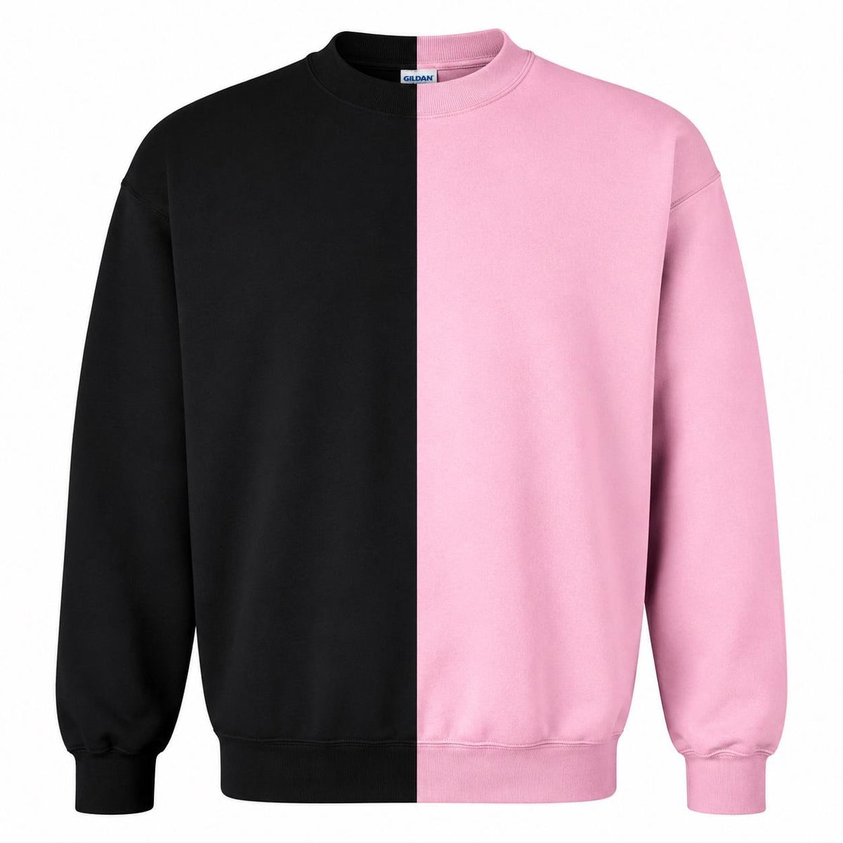 Personalize Two Tone Sweatshirt DTV| Personalized Split Color Crewneck | Your Design Sweatshirt | Custom Logo Shirt | Two Color Sweater