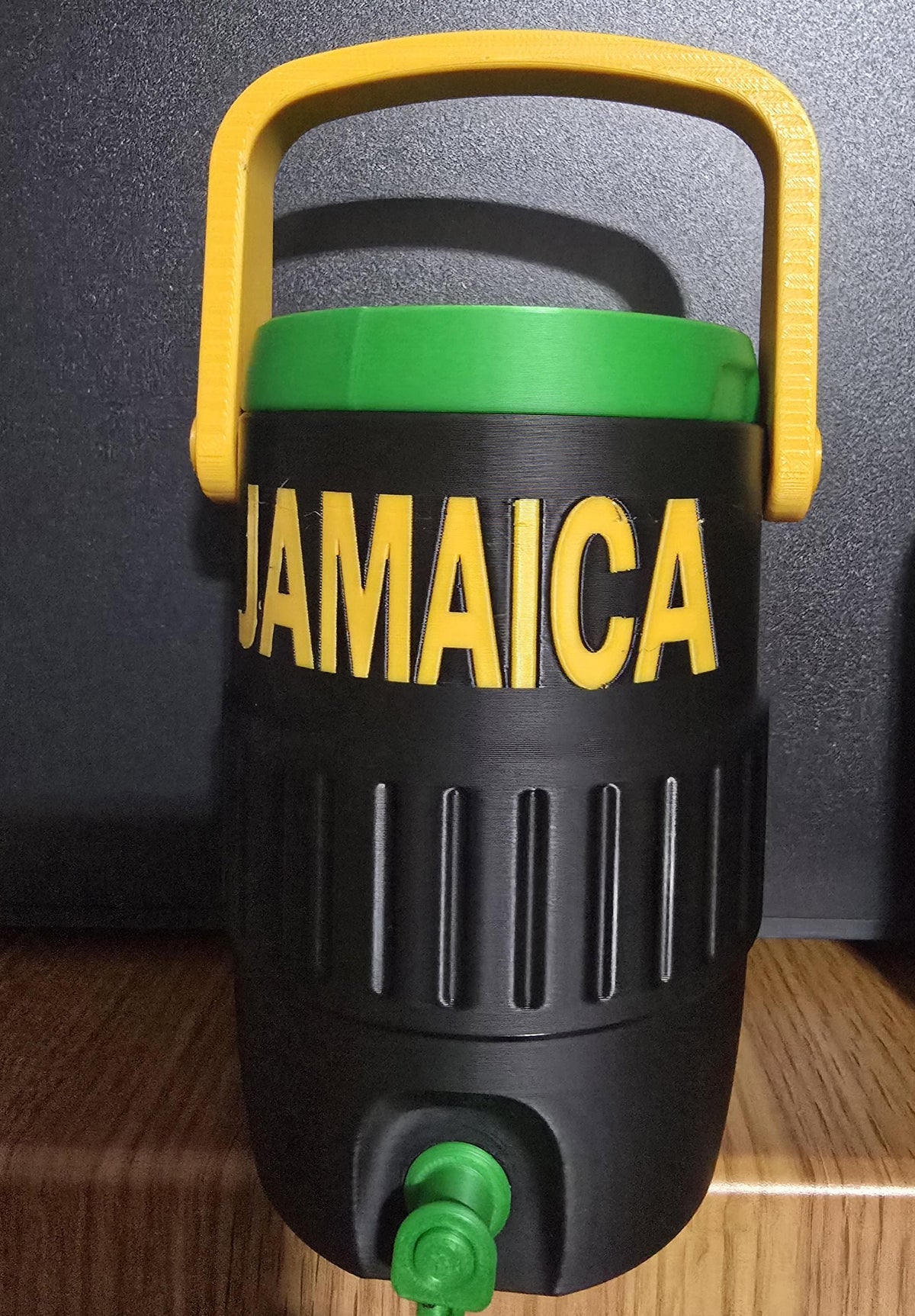 Jamaica 12 oz Mini Drink Cooler, Black Green & Gold Gift