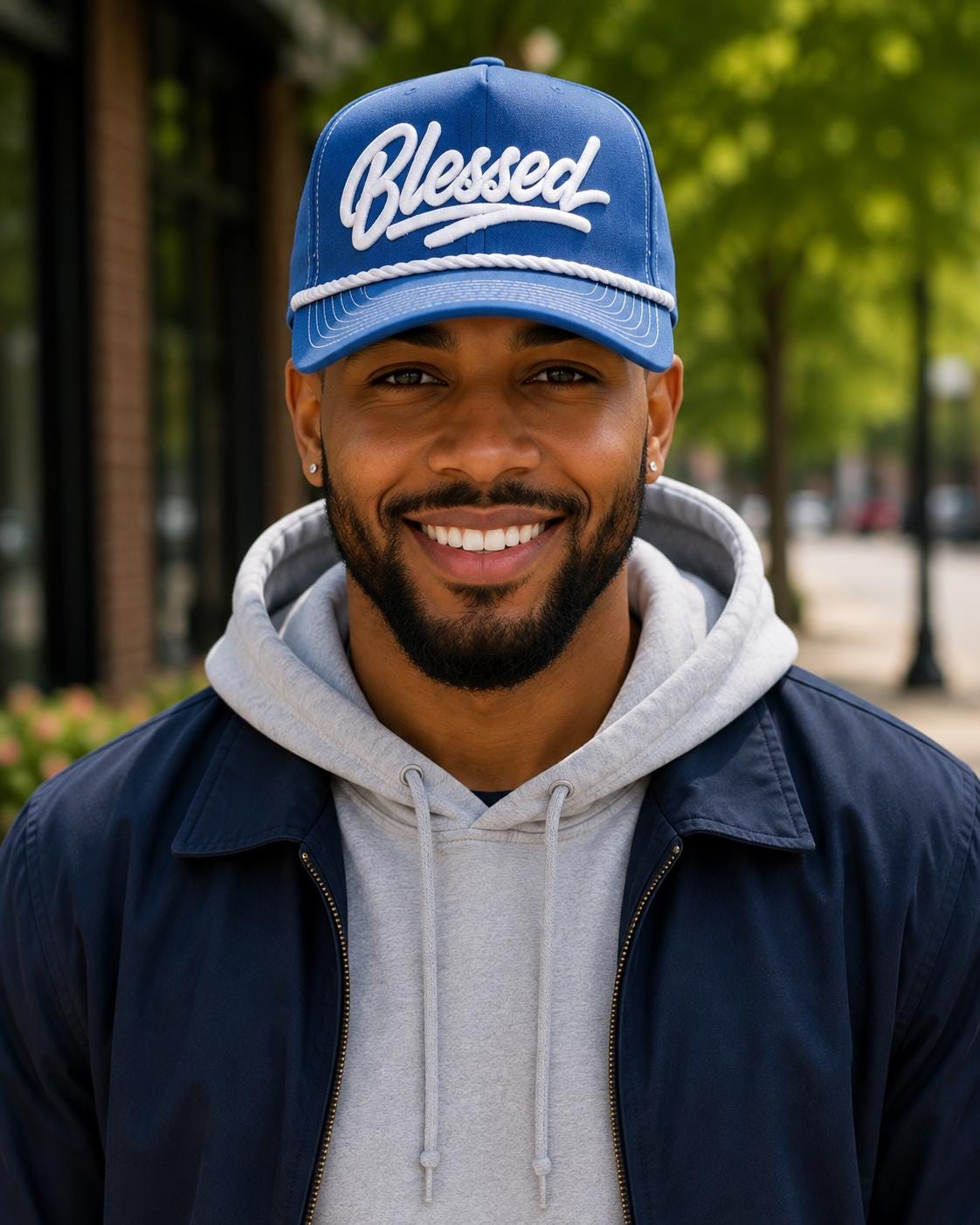 Blessed Christian Rope Hat, Embroidered Trucker Snapback
