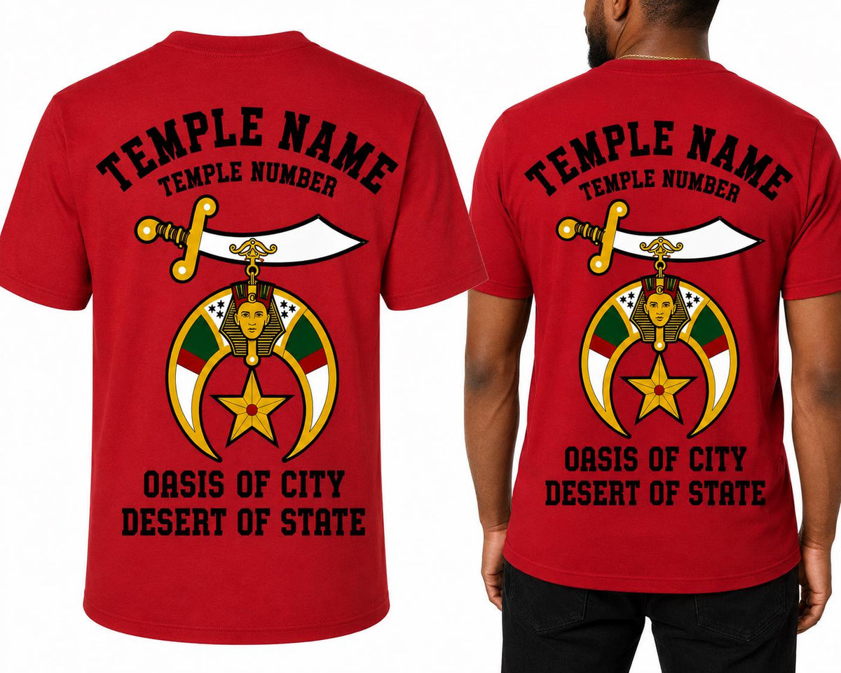 Masonic Shriner Temple T-Shirt, Personalized Oasis & Desert DTV Design