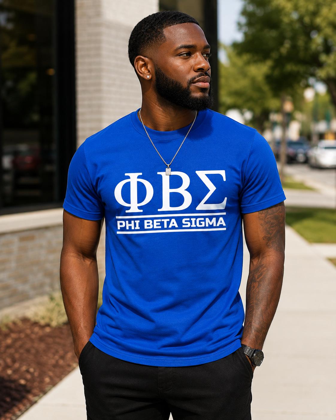 Phi Beta Sigma Fraternity T-Shirt, Royal Blue DTV Design