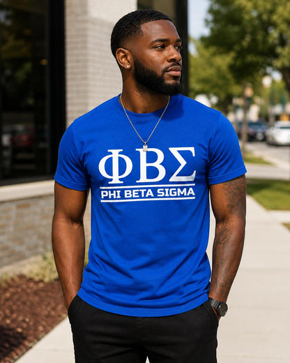 Phi Beta Sigma Fraternity T-Shirt, Royal Blue DTV Design