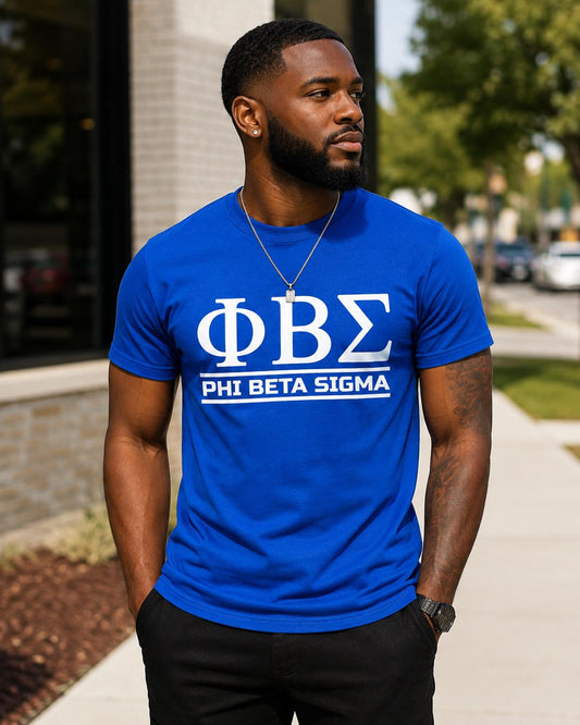 Phi Beta Sigma Fraternity T-Shirt, Royal Blue DTV Design