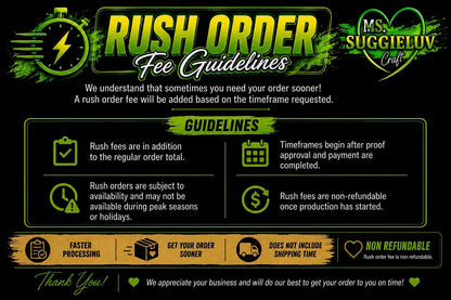 Rush Order Processing Fees ( NON REFUNDABLE)