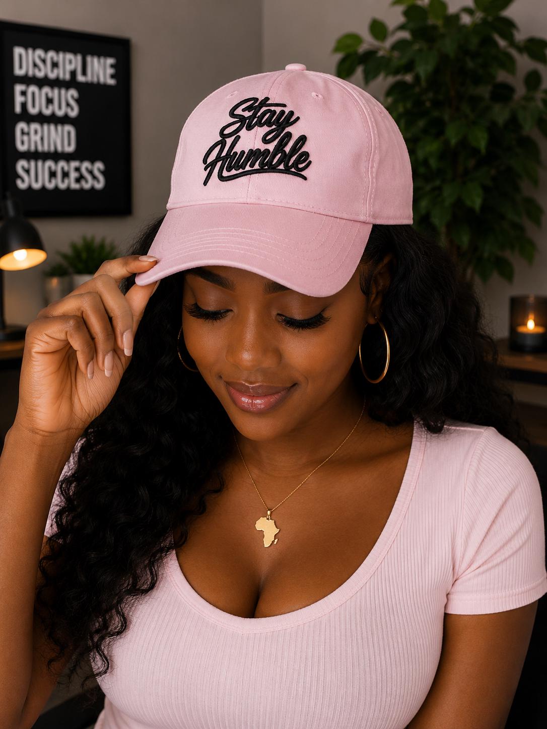 Stay Humble Dad Hat, Embroidered Motivational Baseball Cap