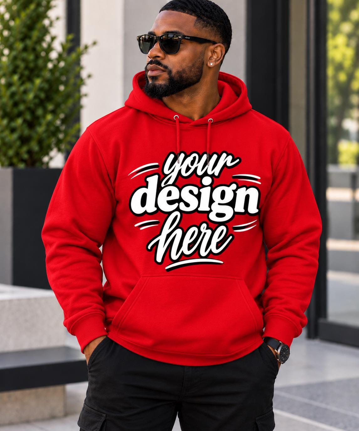 Custom DTV Hoodie | Your Design Here Hoodie | Personalized Vinyl Hoodie | Custom Logo Sweatshirt | Front Design Pullover