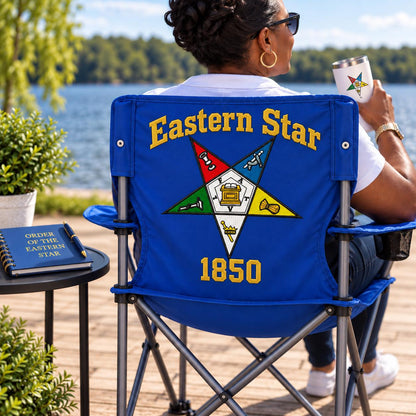 Eastern Star Camping Chair Personalized| Custom OES Camping Chair | Embroidered Order of the Eastern Star Chair | Soror Gift