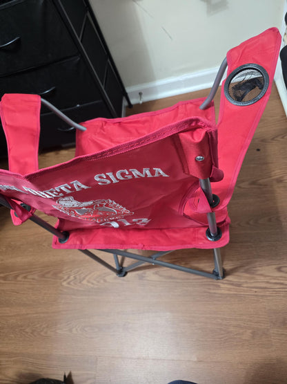 Delta Sigma Theta Embroidered Camping Chair, DST Sorority Folding Chair, Personalized 1913 Outdoor Chair, Sorority Gift