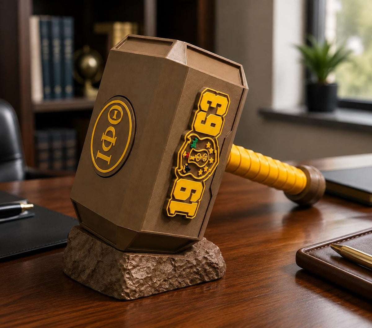 Iota Phi Theta Hammer Display – 1963 Fraternity Desk Sign & Divine Nine Gift