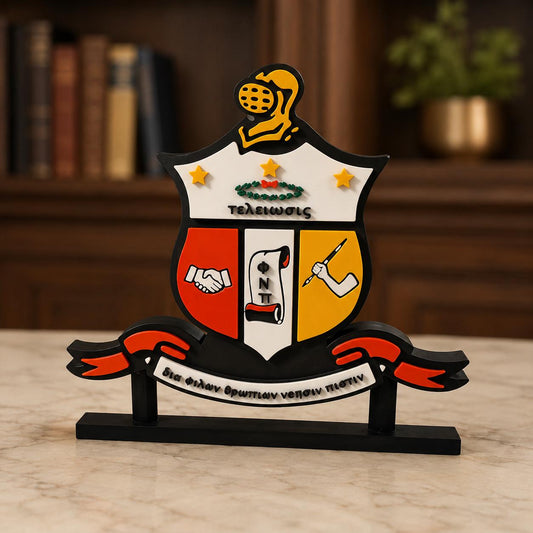 Kappa Alpha Psi Crest Display, Nupe Fraternity Desk Plaque, Graduation and Crossing Gift