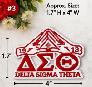 Delta Sigma Theta Embroidered Patch | DST 1913 Sorority Patch | Elephant Greek Letter Patch | Iron On or Sew On