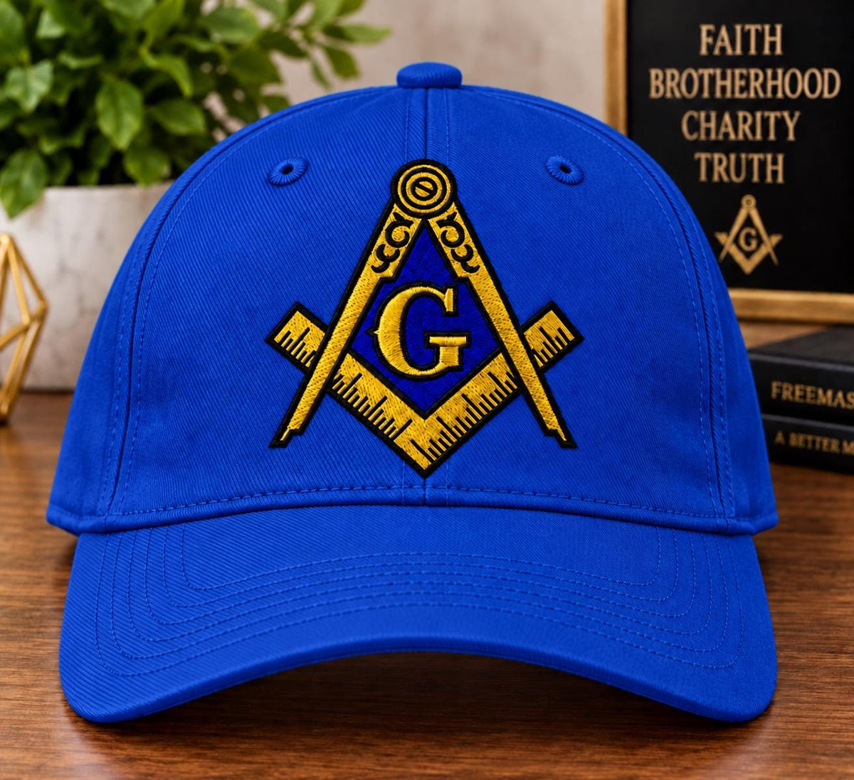 Masonic Embroidered Hat | Freemason Square & Compass G Cap | Mason Baseball Hat | Masonic Gift for Men