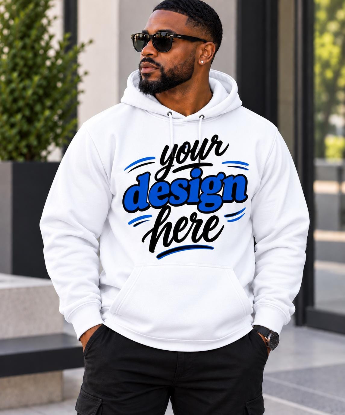 Custom DTV Hoodie | Your Design Here Hoodie | Personalized Vinyl Hoodie | Custom Logo Sweatshirt | Front Design Pullover