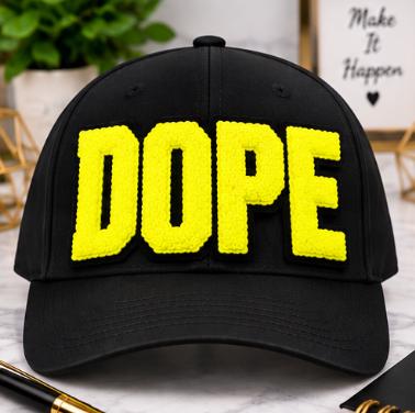 DOPE Chenille Patch | Large Varsity Letter Patch | Iron On or Sew On Patch | Hat Jacket Sweatshirt DIY Patch