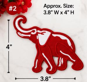 Delta Sigma Theta Embroidered Patch | DST 1913 Sorority Patch | Elephant Greek Letter Patch | Iron On or Sew On