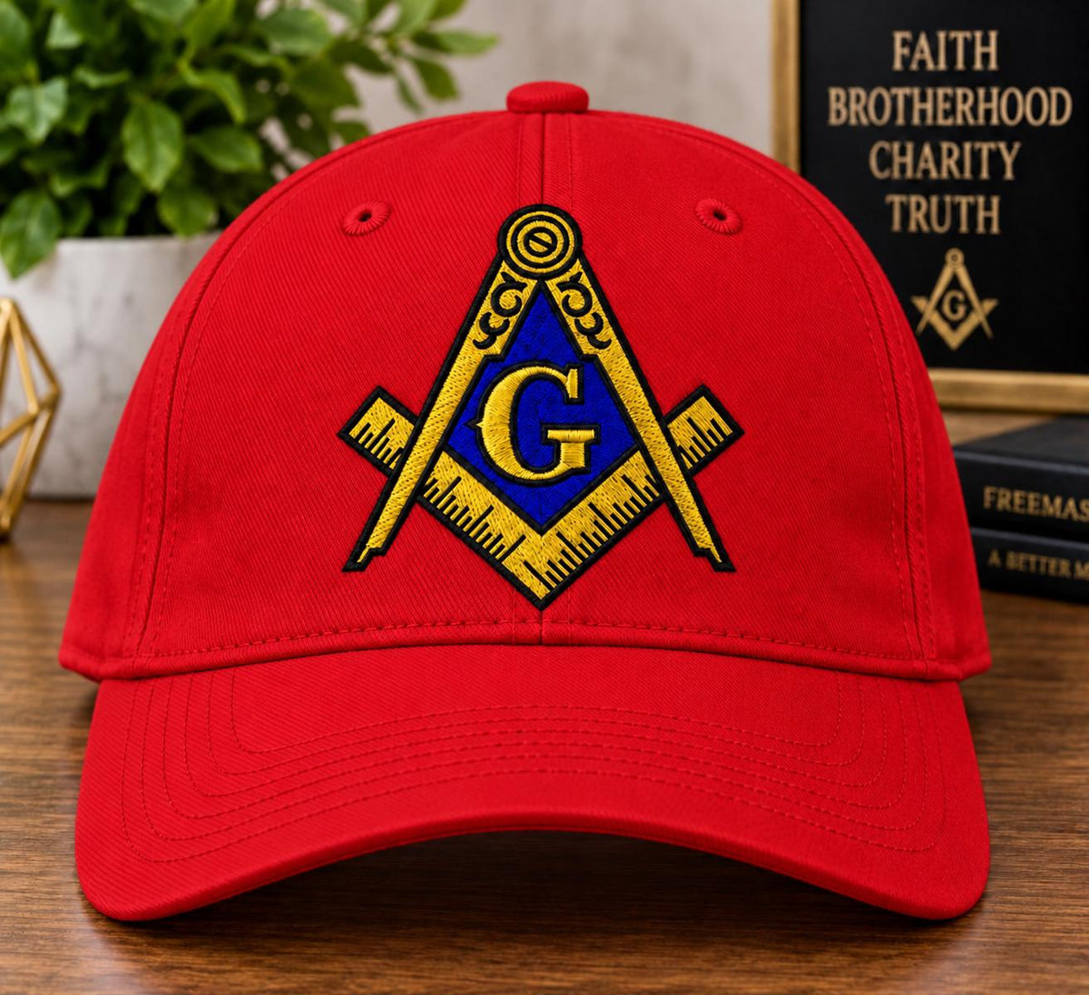 Masonic Embroidered Hat | Freemason Square & Compass G Cap | Mason Baseball Hat | Masonic Gift for Men